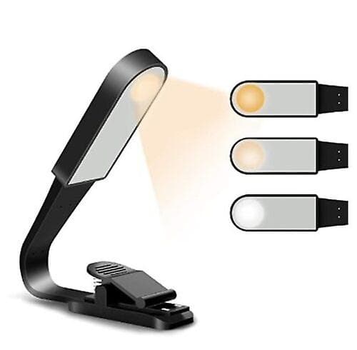 Usb Boglampe Læselampe Med Touch Sensor Clip På Bog Led R