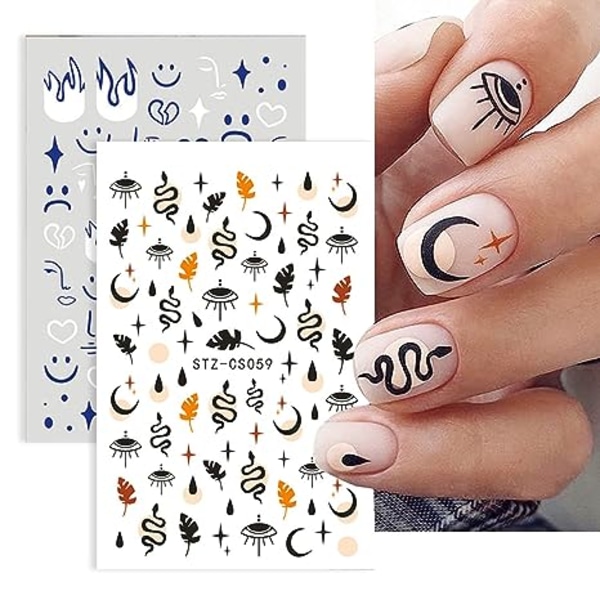 Starlight Nail Art Stickers Decals Negle Accessories Decorations 3D Snake Nail St
