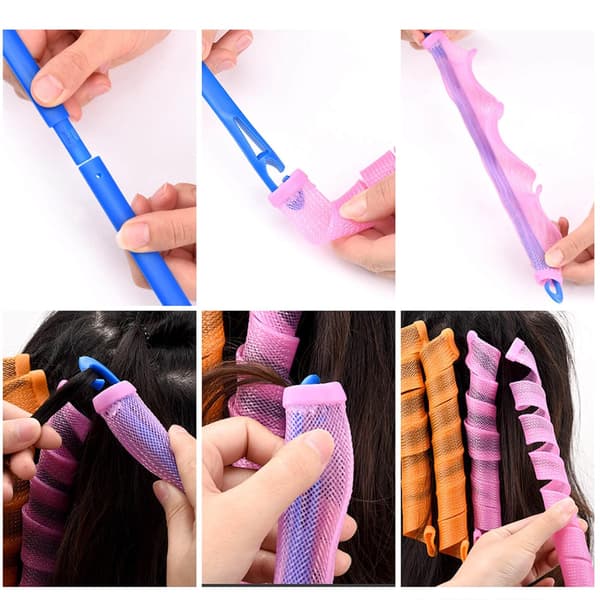 30PCS Magiska Hårrullar Lockar Styling Kit, DIY Ingen Värme Hårkrullning