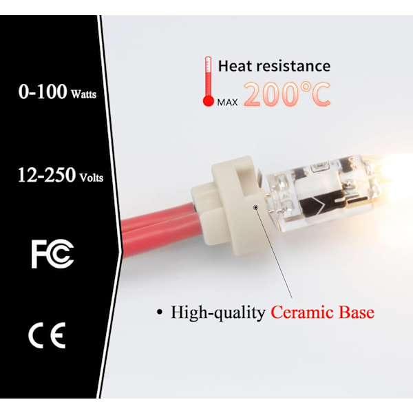 G4, GU5.3, G6.35, GY6.35, GX5.3 MR16, GZ4 MR11, halogen glödlampa hållare keramik hållare (12 stycken)