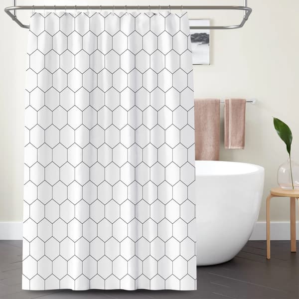 1 st stilren vattentät duschdraperi 180 x 180 cm tillverkad av polyester