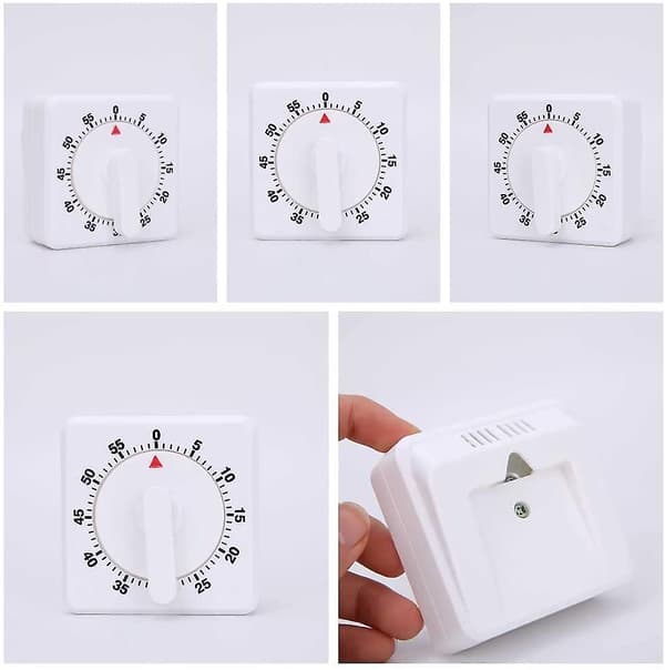 Mekanisk och magnetisk timer visuell timer, examenstimer, kökstimer, 60 minuters kökstimer nedräkning
