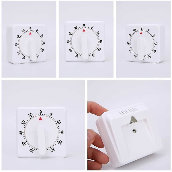Mekanisk og magnetisk timer Visuel timer, eksamenstimer, køkkentimer, 60 minutters køkkentimer nedtælling