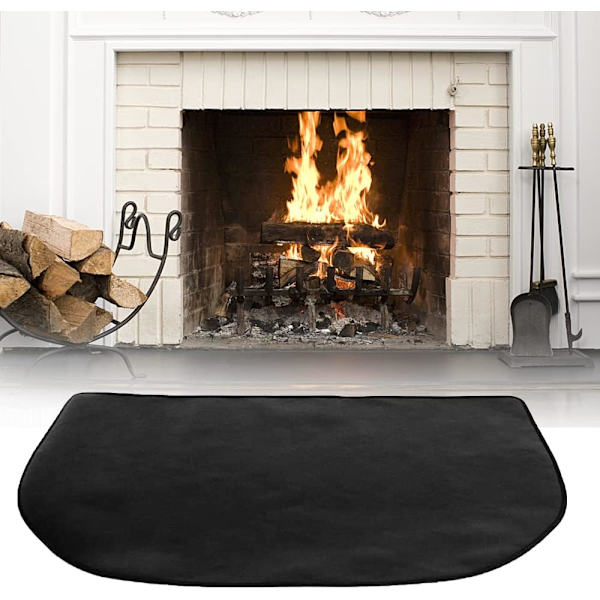 Brandsikker Pejsmåtte 80 x 50 cm, Brandsikker Måtte, Holdbar Brandbeskyttelsesmåtte, Multilags Brandsikker Måtte, Brandsikker Måtte foran Pejs
