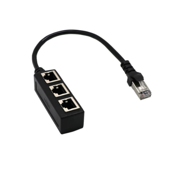 Ethernet Rj45 Splitter Kabel, Ethernet LAN Nätverksförlängningskabel Adapter Rj45 Hane till 3 Hon Splitter för Super Cat5 Cat5E Cat6 Cat7 LAN Ethernet Plug Adapter