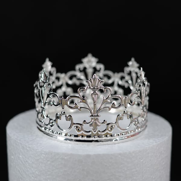 2 stk Kronekake Topper Mini Tiara Bursdagskake Topper gull Krystall
