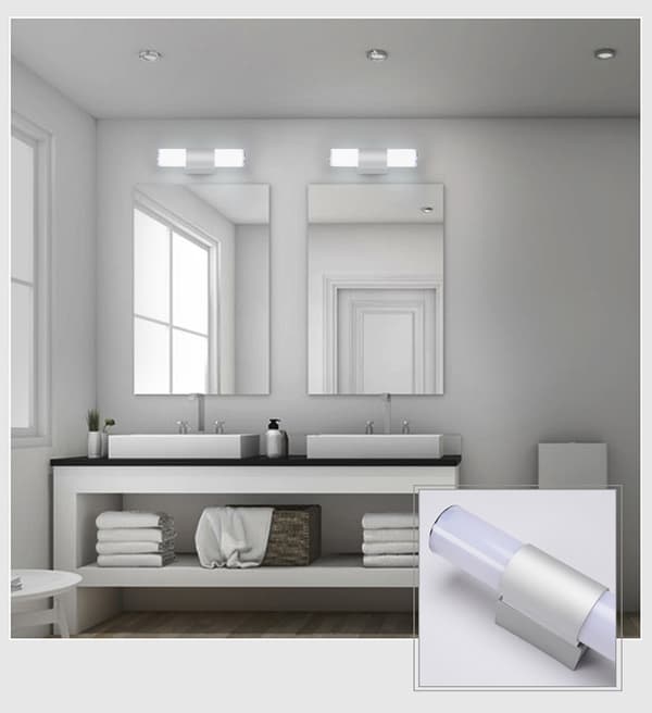 LED-baderomslys, 16W 6000K kaldt hvitt baderomslys