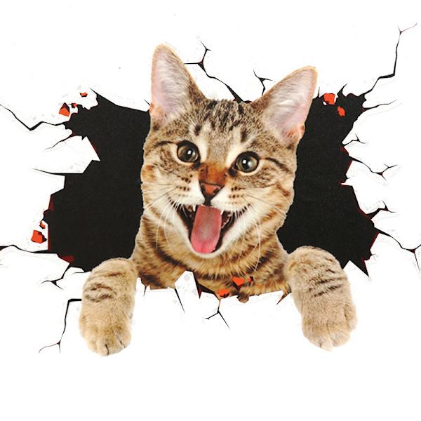 Bilsticker, 3D Bilstickere, Katt Bilstickere, Katt Stickere, Bildekorasjon, Personlige Bilstickere, 18*24cm