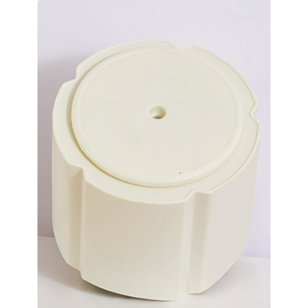 Skrivebords Penneholder med 6 Rum, Roterende Blyantskrukke, Kontorartikler Organizer, Skrivebordsopbevaring, Hvid, 135*135mm