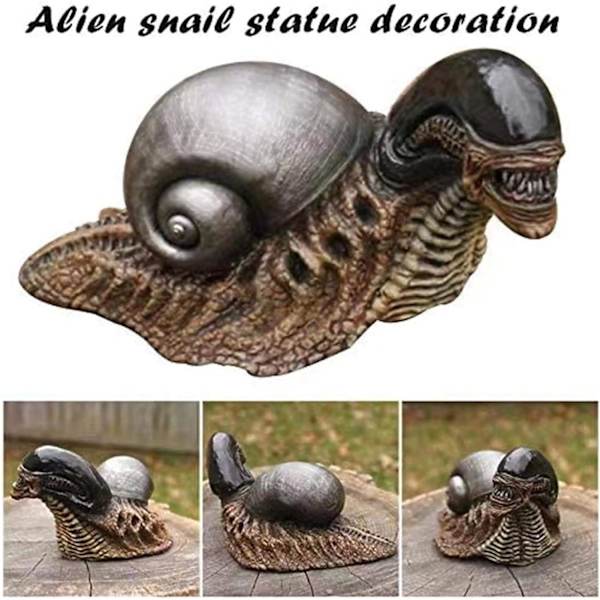 Snegl Statuer Snegle Figur Harpiks Landskab Ornamenter Tommelfingre til