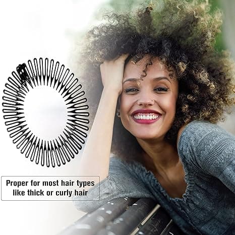 9 stk. Full Circular Stretch Comb Fleksibel Plast Sirkel Kam