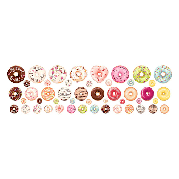 En uppsättning donuts väggdekaler väggdekaler väggdekoration