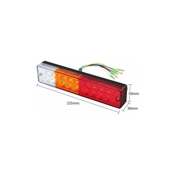 2 x LED-baklys Bakre bremsesvingsignal Baklys 40 LED 12V for Tilhenger lastebil