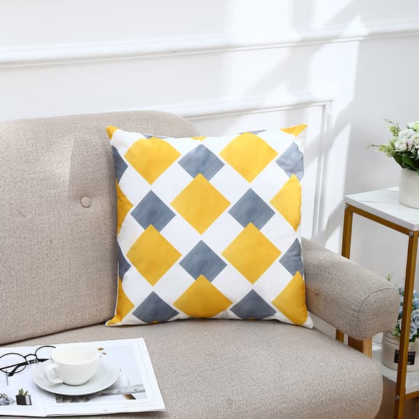 Set med 5 kuddfodral 45X45cm Dekorativa geometriska mönster