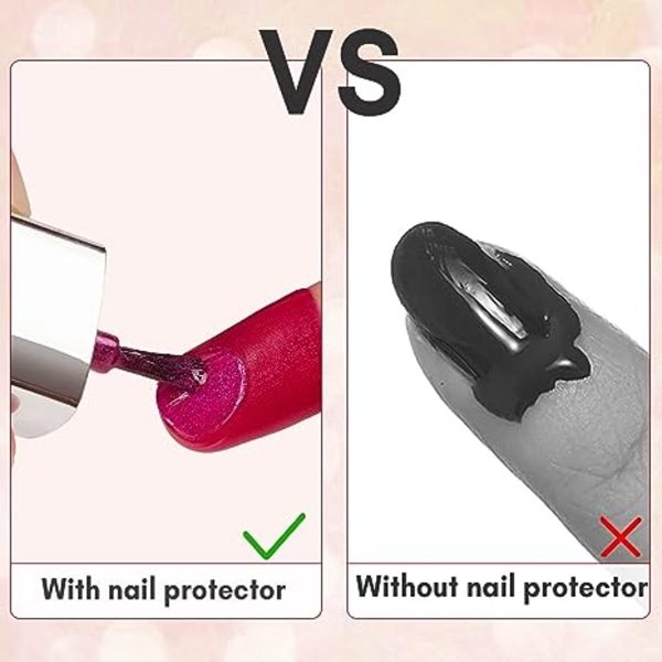 50 st nagelskydd, U-formade nagellacksskydd för fingrar P