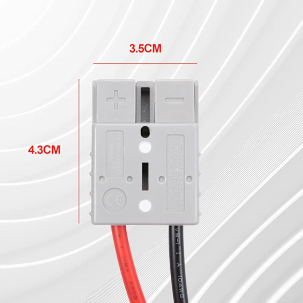 Pakke med 50A 600V Batterikontakt Hurtigkobling med O-ring 10AWG for Bobil Traktor Gaffeltruck