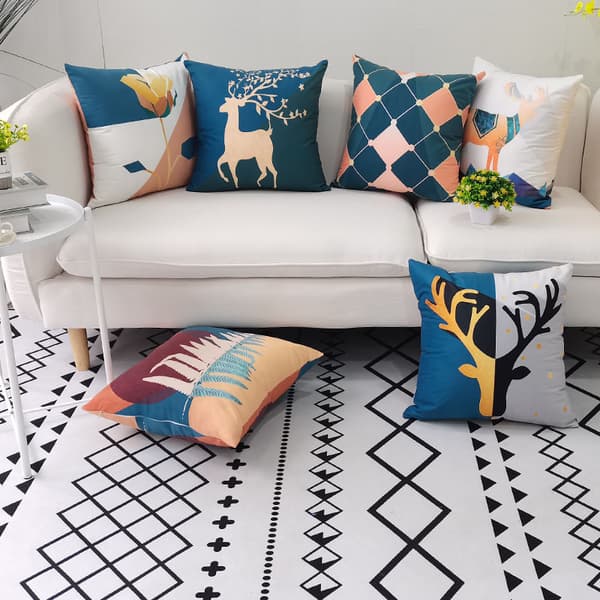 Set med 10 vackra moderna kuddfodral 45x45cm För soffa, vardagsrum