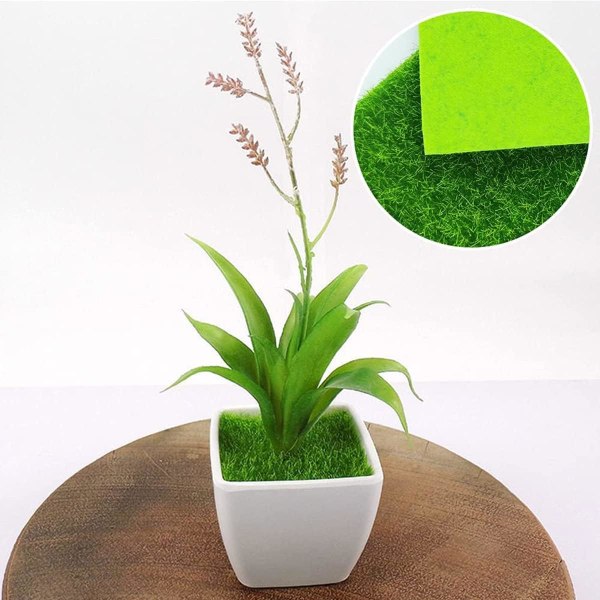 Kunstig grønn plenmatte, mini-simulerte plener, kunstig miniatyrgress