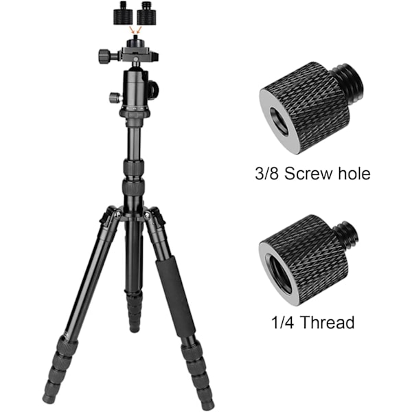 4 kpl Kamerakiinnitysruuviadapteria 1/4\" Uros - 3/8\" Naaras ja 3/8\" Uros - 1/4\" Naaras Adapterisarja Kameranäytölle, Mikrofonitelineelle, Jalustalle