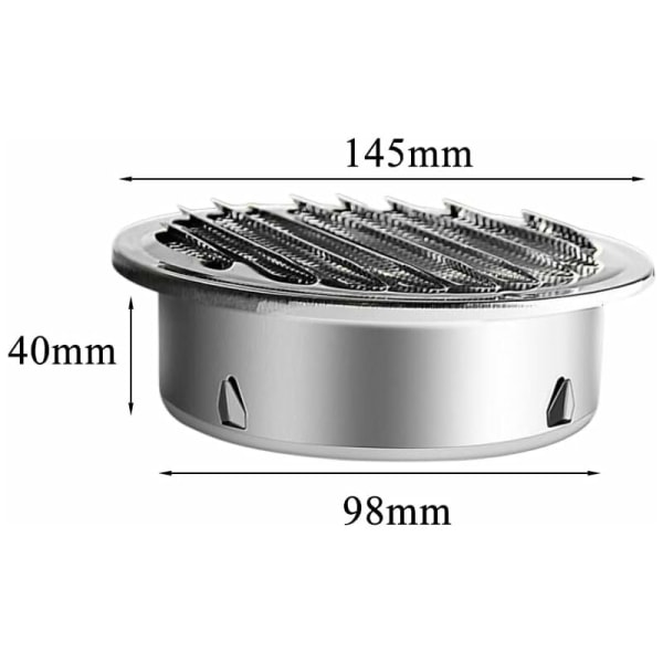 Stainless Steel Round Ventilation Grille Metal Ventilation Grille