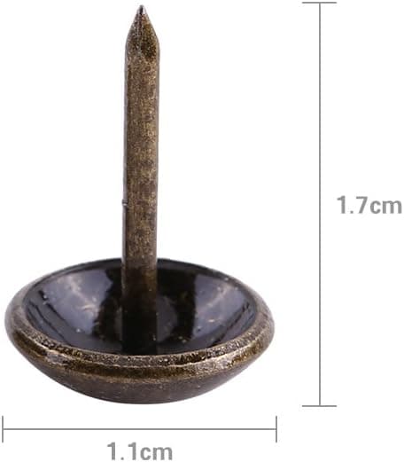 Pose med 100 stk. Retro Antikke Dekorative Spiker Antikk Bronsefarge Jern for Sofadekorasjon Møbeltapetsering Møbelstifter
