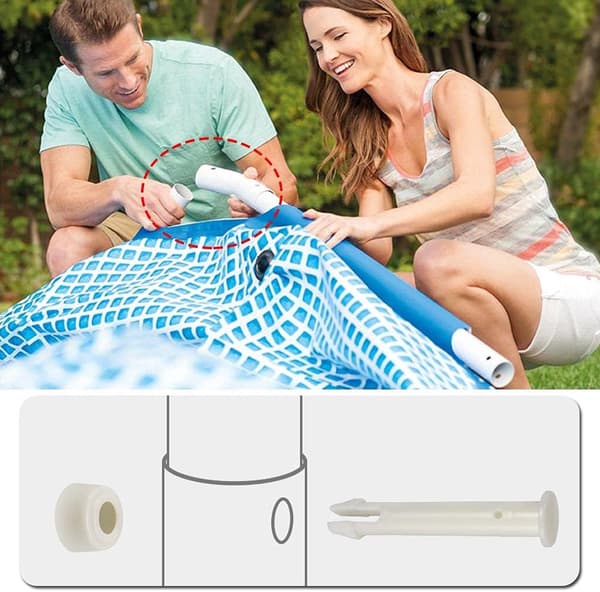 12 stk. plastpinde til Intex runde metalrammepools erstatning