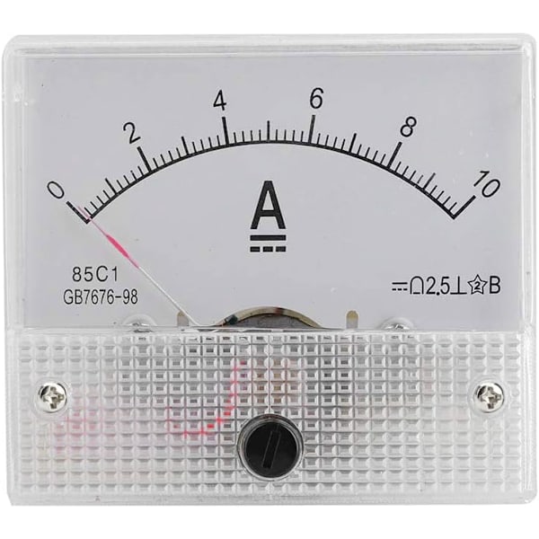 Mini Ammattimainen Kestävä Analoginen Ampeerimittari 2,5 mm Jännitetarkkuus Analoginen Volttimittari DC 85 Virta Analoginen C1 (DC 0-10A)