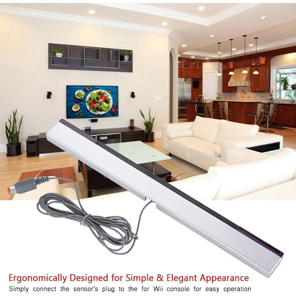 Wired Infrarød Bevægelsessensor, Wii Konsol Infrarød Sensor Bar til Wii Konsoller og Wii U Sensor