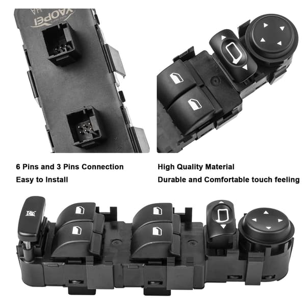 Elektrisk Vindusbryterknapp for Citroen C4 2004-2010 Hovedbryter 6554.HA