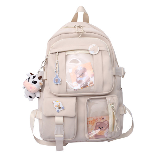 Kawaii Rygsæk med Pins Kawaii Skole Rygsæk Sød Æstetisk B