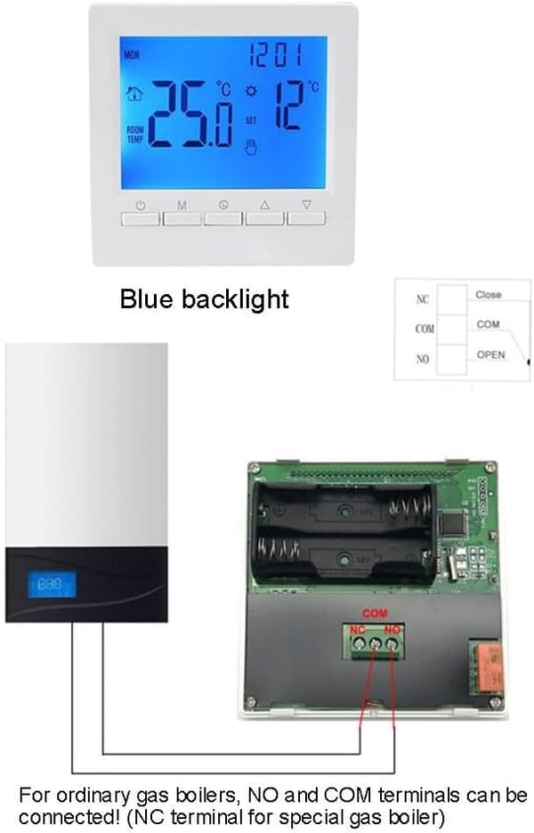 Programmerbar Digital Termostat - Intelligent Styring for Gass- og Veggvarme LCD