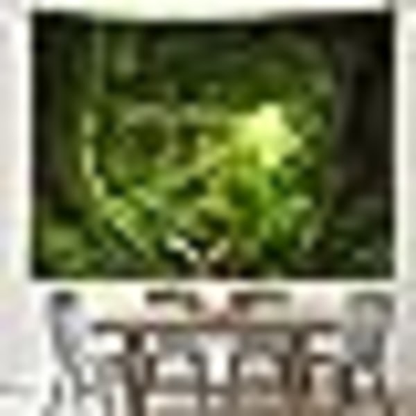 Forest Tapestry Tree Cave Nature Tapestry Väggbonad Misty Tree