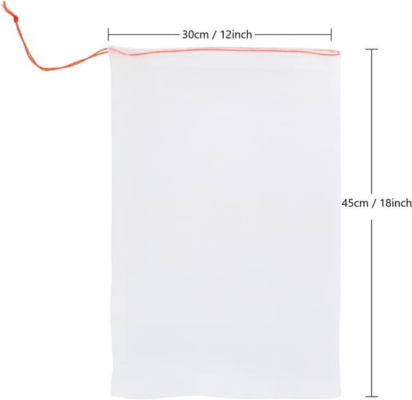 50-pack Fruktskyddspåsar 45 x 30 cm, Trädgårdsnätpåsar med dragsko