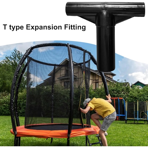 Trampolin T-stycke, 3 st Trampolin Skyddsnät Stolpe Ändstycken, T-format Trampolinrör Hylsa, T-stycke Trampolinkopplingar Snabbkopplingsstång Ändstycken