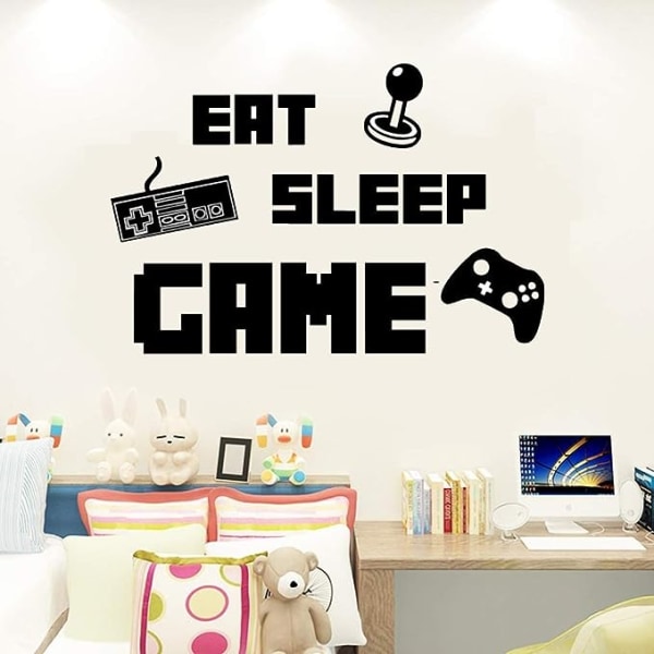 Game Wall Decals Gaming Controller Joystick Video Wall Stickers för tonårspojkar Rum Barn Sovrum Lekrum Heminredning