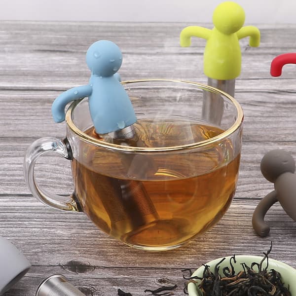 2 stk. Finmasket teinfuser løs teinfuser med silikonehånd