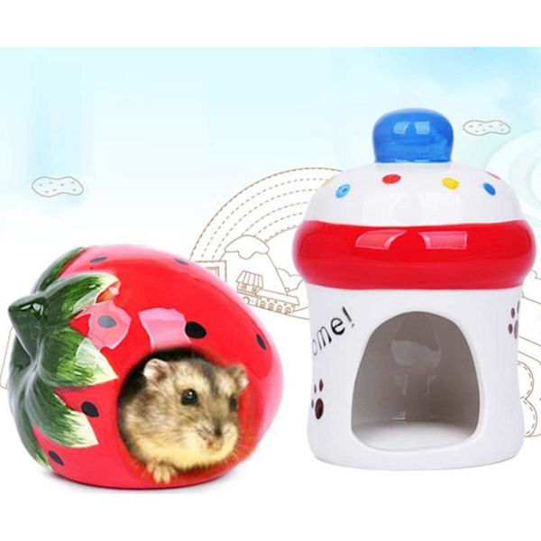 Hamster Hideout Keramikk Bedårende Tegneserieform Hamsterhus Hakestang