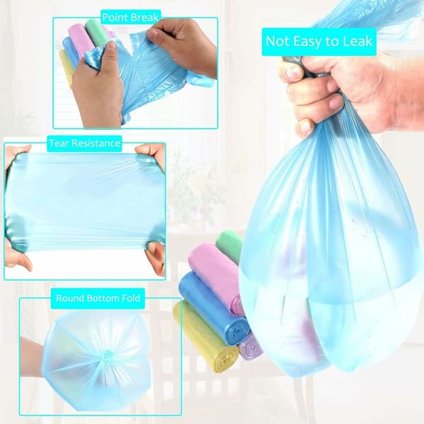 Søppelpose 10L Plastpose Søppelposer Ensfarget Bærbar Søppel