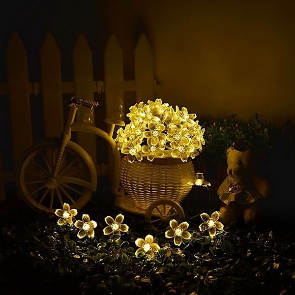 1 st utomhus solcells LED-blomster ljusslinga dekorativ vattentät