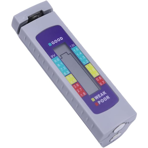 Digital Batteritester, Digital Batteritester med LCD-skjerm, Liten Enkel Batteritester for 1.5V (AA AAA Knapp) og 9V Batterier