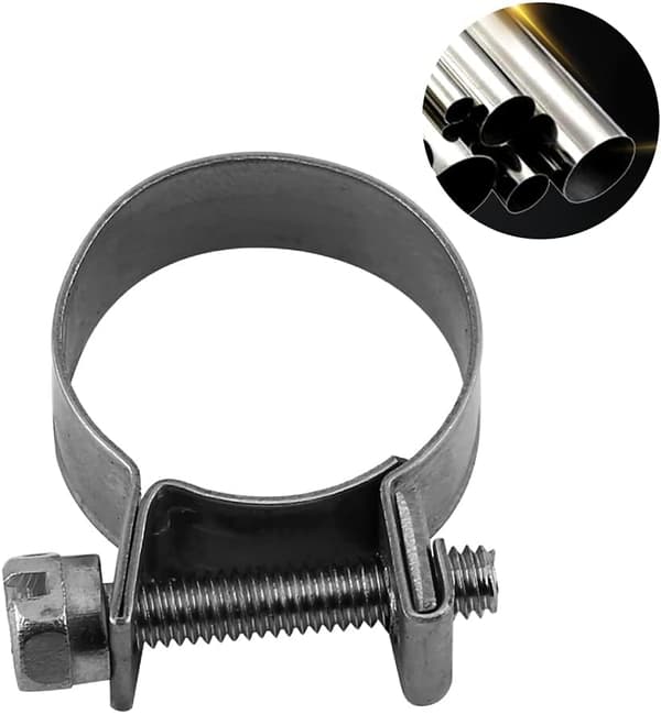 10-pack kraftiga rostfria bränsleslangklämmor 7mm-9mm storlek för plugg