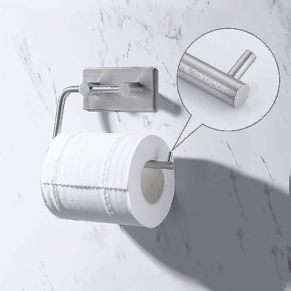 Rustfrit toiletpapirholder i rustfrit stål, selvklæbende papir