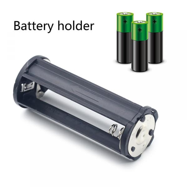 3xAAA Batteriholder Rør Svart Batterier Adapter For Etui Konverter