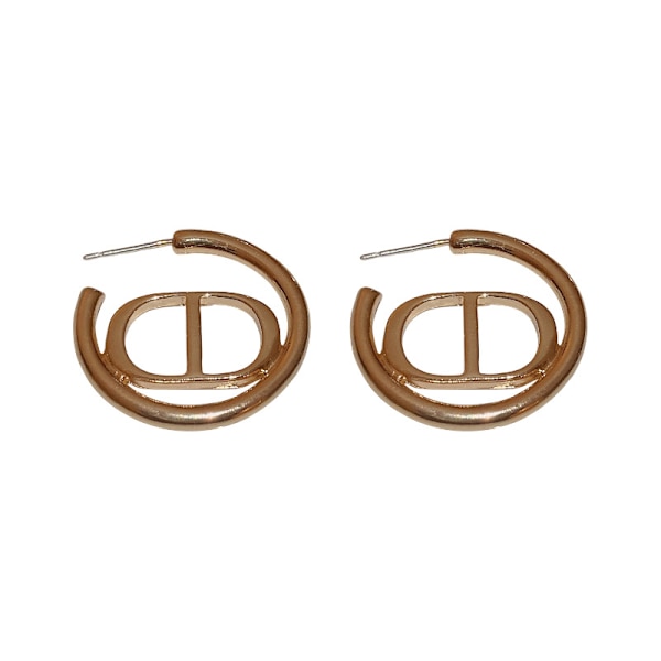 Gull Statement Hoop Øredobber Studser Metallisk Minimalistisk Mote Je