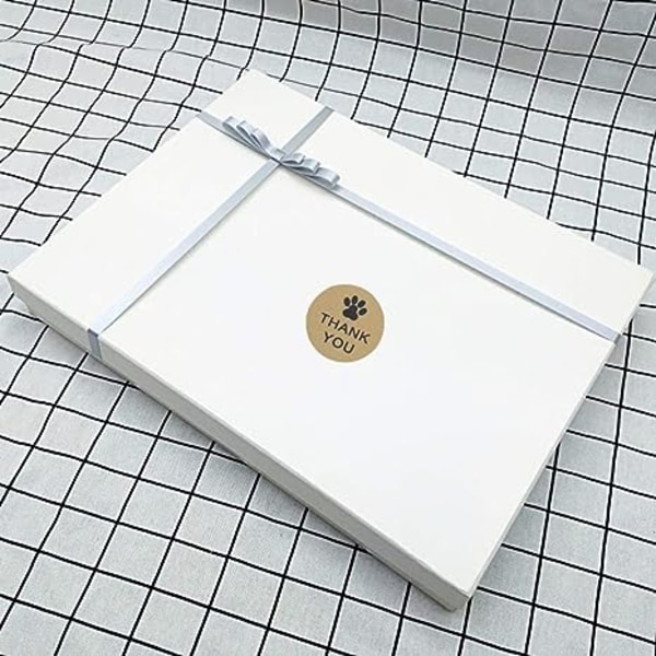 500 st print tack-klistermärken 1" runda kuvertetiketter (Kraft-papper)