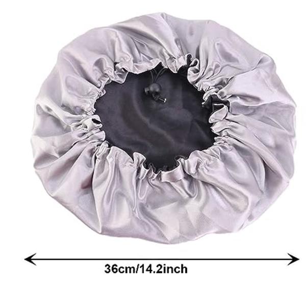 3PCS Elastisk Kvinde Plet Nat Søvn Hætte Hår Bonnet Hat Bruser C