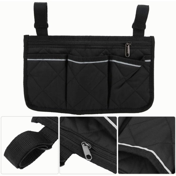 Side Håndliste Opbevaringspose, Side Håndliste Opbevaring Multi-Pocket Opbevaringspose Pung med Reflekterende Strimmel Bærbar