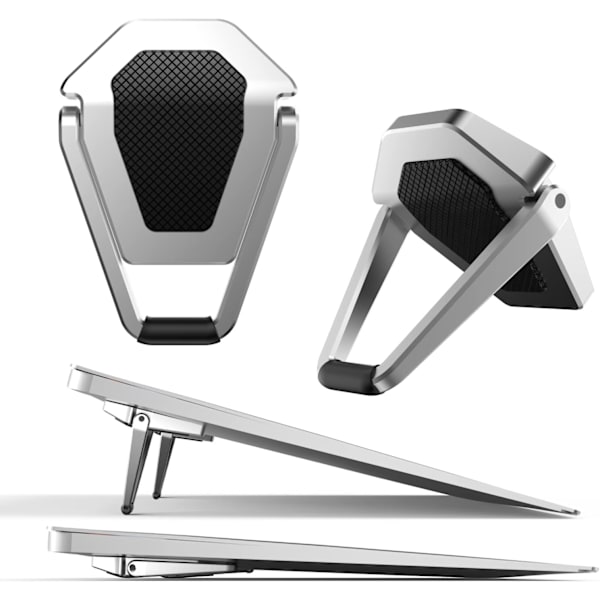 2-pack tangentbord/kalkylator/laptopstativ, halkfri bärbar zinklegering tangentbordstativ kompatibelt med MacBook Air/Pro, Lenovo, Dell XPS, HP, 10-15,6 tums bärbara datorer och tangentbord (grå)