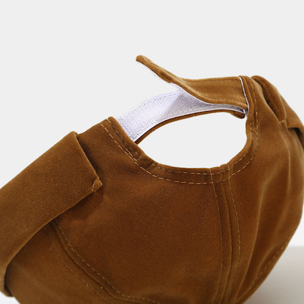 Retro Brimless Men Hat Cap Rolled Cuff Adjustable, 1pc-brown