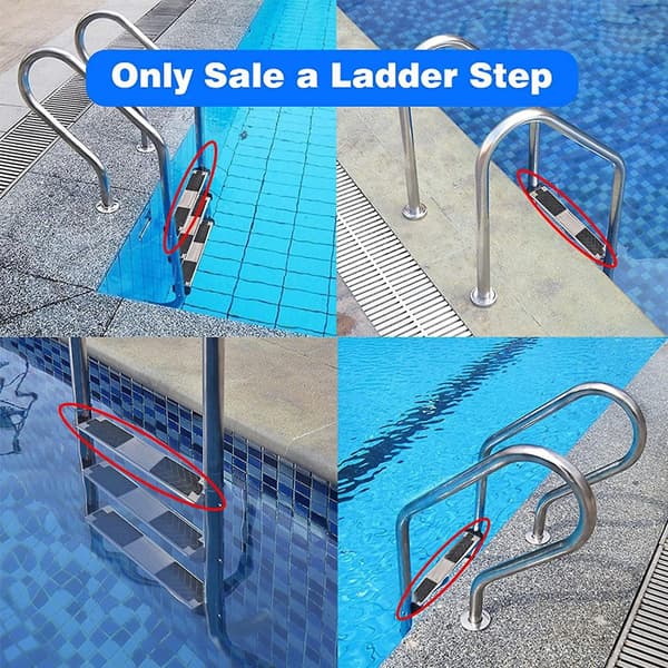 Stigepedal, Swimmingpool Stigepedal, Skridsikker Rustfrit Stål Stige